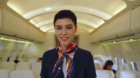 Cabin-crew-or-air-hostess-working-in-airplane