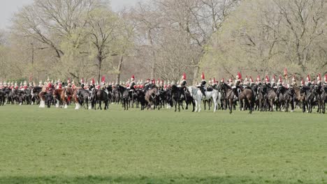 Household-Cavalry-line-up-for-the-Major-Generals-Inspection
