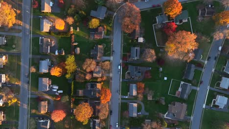 Amerikanische-Nachbarschaft-Im-Herbst