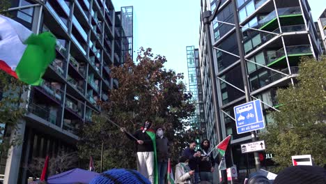 Adolescente-Ondea-Una-Gran-Bandera-Palestina-En-Un-Mitin-Pro-Palestino-En-El-Centro-De-Londres