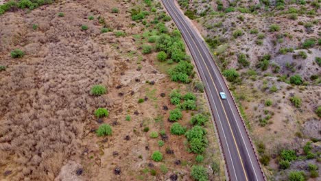Classic-Pickup-Truck-Driving-on-Bush-Highway-in-Arizona