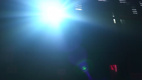 Spot-light-for-disco-or-concert-shinning-straight-towards-camera