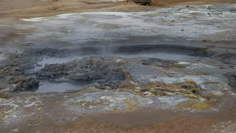 Aguas-Termales-Geotérmicas-De-Krafla,-Namafjall-En-Islandia