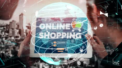Compras-En-Línea-Y-Tecnología-De-Dinero-De-Internet-Conceptual