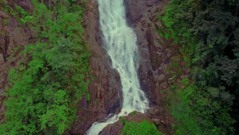 Aerial-of-Bijagual-Waterfall-or-Manantial-de-Agua-Viva,-is-said-to-be-the-tallest-waterfall-in-Costa-Rica