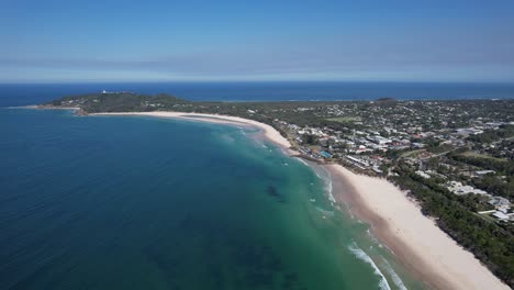 View-Of-The-Pass-And-Cape-Byron-State-Conservation-Area-From-Main-Beach-In-NSW,-Australia