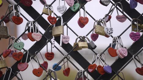 Lock-bridge-with-many-heart-shaped-metal-locks