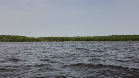 Low-level-view-of-choppy-waters-on-river