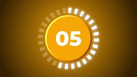 Countdown-clock-timer-animation-motion-graphics-movement-10-seconds-introduction-visual-effect-abstract-modern-technology-background-universal-4K-orange