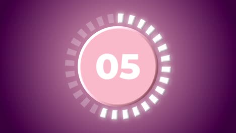 Countdown-clock-timer-animation-motion-graphics-movement-10-seconds-introduction-visual-effect-abstract-modern-technology-background-universal-4K-pink
