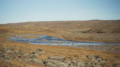 Fischer-An-Einem-Fluss-In-Der-Arktischen-Tundra