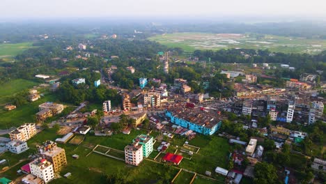 Luftaufnahme-Einer-Wohnsiedlung-Und-Erweiterung-Der-Vorstadtentwicklung-In-Bangladesch