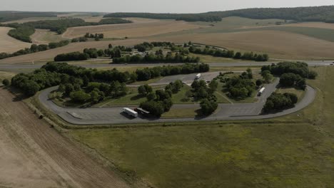 Road-Rest-Stop-East-France-Services-Parking-Rural-Countryside-Aerial-Landscapes-Summer