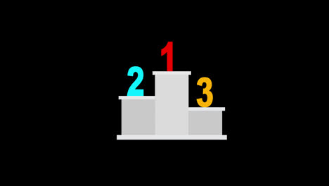 Siegerpodest-Mit-Zahlen-Mitarbeiternominierungszeichen-Symbol-Konzeptanimation-Mit-Alphakanal