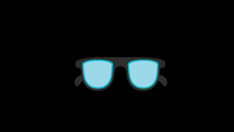 Sonnenbrillen-Symbol-Konzept-Loop-Animationsvideo-Mit-Alphakanal