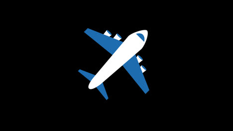 Flugzeug-Fliegt-In-Den-Himmel-Konzept-Animation-Mit-Alpha-Kanal
