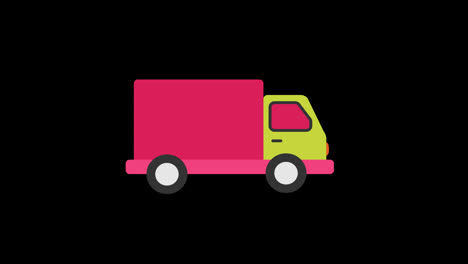 cargo-truck-car-icon-Animation.-Vehicle-loop-animation-with-alpha-channel
