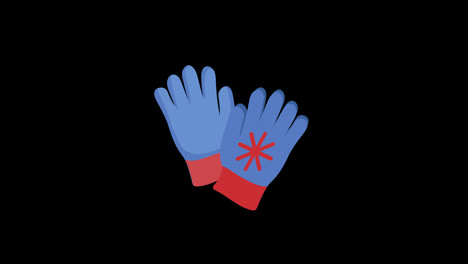a-pair-of-mittens-or-gloves-icon-concept-loop-animation-video-with-alpha-channel