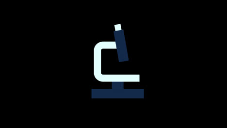 A-blue-and-white-microscope-icon-concept-animation-with-alpha-channel