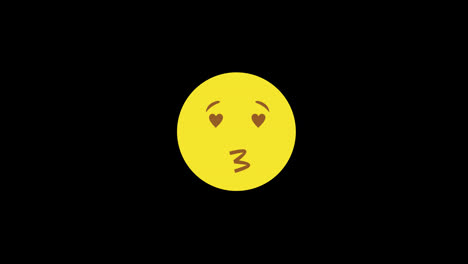 kiss-emoji-emotion-icon-concept-loop-animation-video-with-alpha-channel