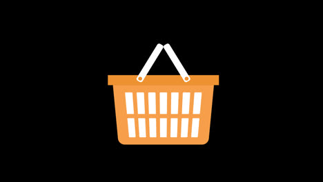 shopping-basket-with-white-handles-icon-concept-animation-with-alpha-channel