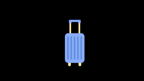Reisegepäcktasche-Symbol-Loop-Animationsvideo,-Transparenter-Hintergrund-Mit-Alphakanal