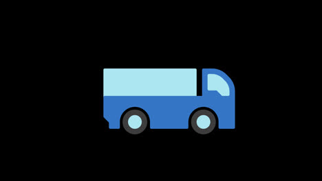 Animation-Des-Lastwagensymbols.-Fahrzeugschleifenanimation-Mit-Alphakanal