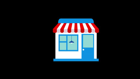 Animation-Des-Symbolkonzepts-Für-Einzelhandelsgeschäfte-Und-Convenience-Stores-Mit-Alphakanal
