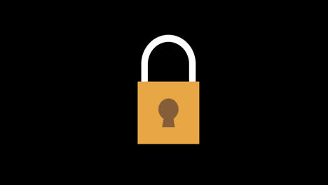A-yellow-lock-with-a-white-keyhole-icon-concept-loop-animation-video-with-alpha-channel