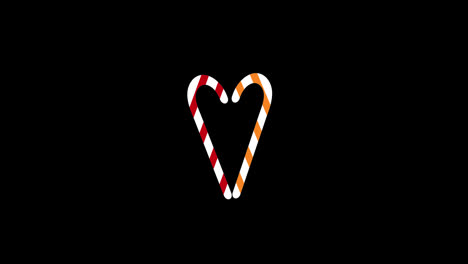 candy-cane-shaped-like-a-heart-icon-concept-loop-animation-video-with-alpha-channel