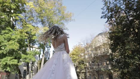 Beautiful-and-lovely-bride.-Pretty-and-well-groomed-woman.-Slow-motion