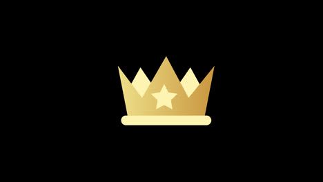 crown-with-a-star-on-it-icon-concept-loop-animation-video-with-alpha-channel