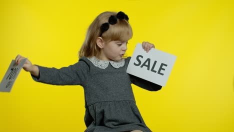Child-kid-showing-Sale-and-Up-To-70-Percent-Off-discount-advertisement-banners.-Black-Friday-concept