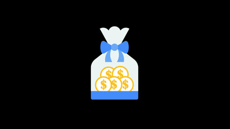 A-money-bag-with-a-dollar-sign-icon-concept-loop-animation-video-with-alpha-channel