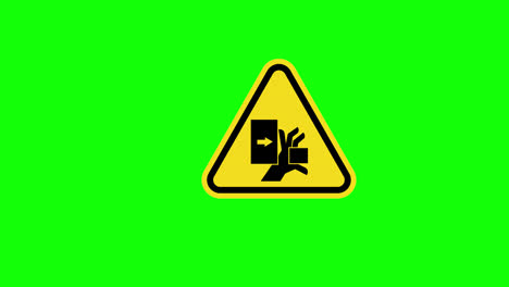 A-yellow-triangle-warning-Caution-Hand-Crush-Sign-icon-concept-animation-with-alpha-channel