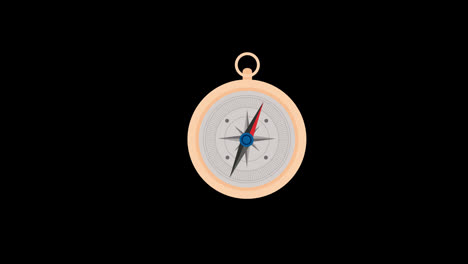 Compass-icon-concept-loop-animation-video-with-alpha-channel
