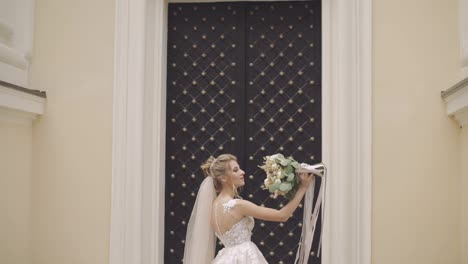 Beautiful-and-lovely-bride.-Pretty-and-well-groomed-woman.-Slow-motion