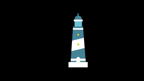 Leuchtturm-Motion-Graphic-Icon-Konzeptanimation-Mit-Alphakanal