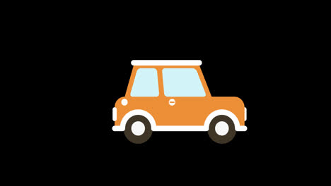 SUV-Auto-Icon-Loop-Animationsvideo,-Transparenter-Hintergrund-Mit-Alphakanal