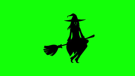 witch-on-a-broom-icon-concept-loop-animation-video-with-alpha-channel
