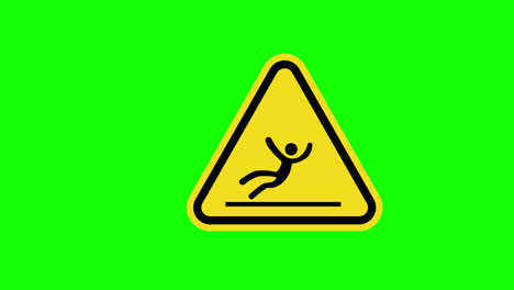 yellow-triangle-Caution-warning-Slippery-floor-Symbol-Sign-icon-concept-animation-with-alpha-channel