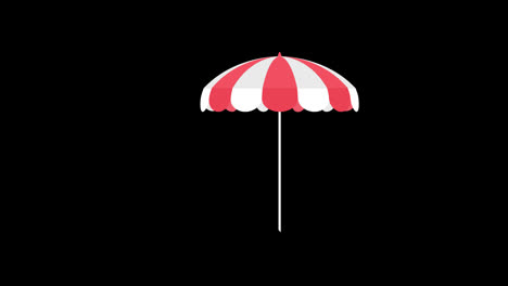 Beach-umbrella-concept-loop-animation-video-with-alpha-channel