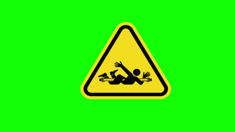 yellow-triangle-Caution-warning-Entanglement-Rotating-Shaft-Symbol-sign-icon-concept-animation-with-alpha-channel