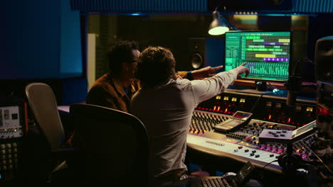 Diverse-people-processing-and-mixing-sounds-on-audio-console