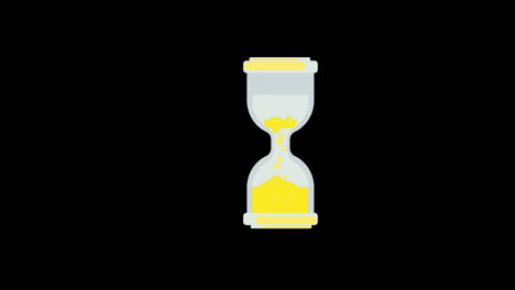 an-hourglass-with-coins-falling-out-of-it-icon-concept-loop-animation-video-with-alpha-channel