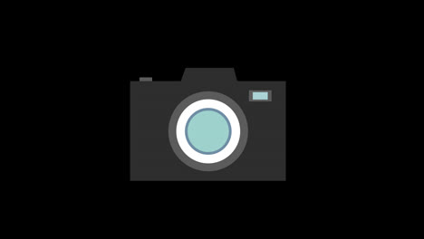 Konzeptanimation-Des-Symbols-Für-Ein-Fotografisches-Kameragerät-Mit-Alphakanal
