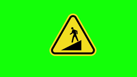 Triángulo-Amarillo-Precaución-Advertencia-Cuidado-Pendiente-Símbolo-De-Peligro-Signo-Icono-Animación-Conceptual-Con-Canal-Alfa