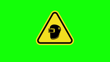 A-yellow-triangle-warning-Caution-Wear-Welding-Helmet-Sign-icon-concept-animation-with-alpha-channel
