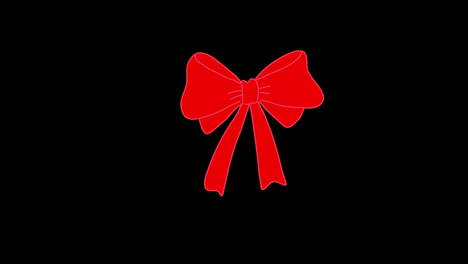 red-ribbon-bow-with-a-long-tail-icon-concept-animation-with-alpha-channel
