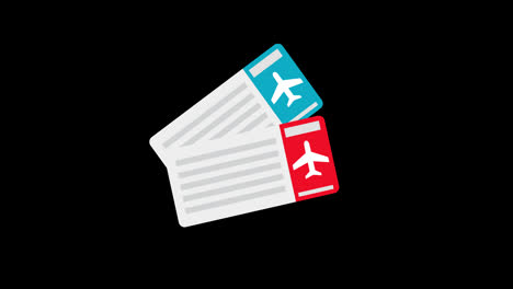 air-tickets-icon-concept-loop-animation-video-with-alpha-channel